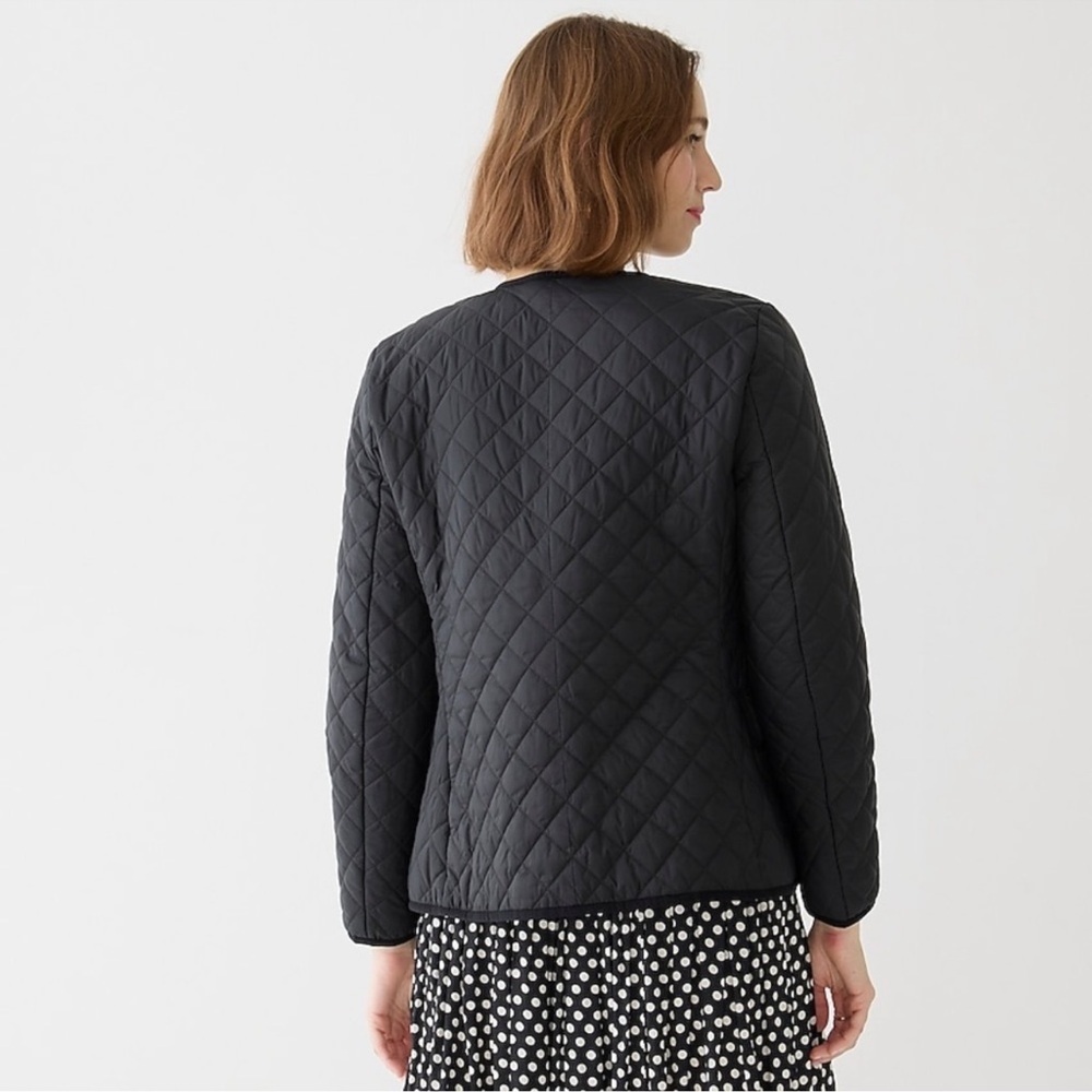 J. Crew Women's Black Quilted Puffer Jacket - Picture 2 of 8